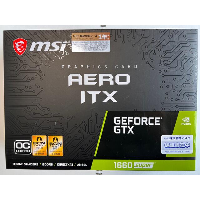 ★お求めやすく価格改定★ MSI GEFORCE GTX 1660 SUPER AERO ITX OC PC周辺機器 ★お求めやすく価格改定★ MSI GEFORCE GTX 1660 SUPER AERO ITX OC PC周辺機器