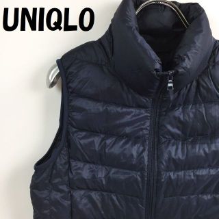 ユニクロ(UNIQLO)の【人気】ユニクロ ダウンベスト ダウン フェザー ネイビー S レディース(ダウンベスト)