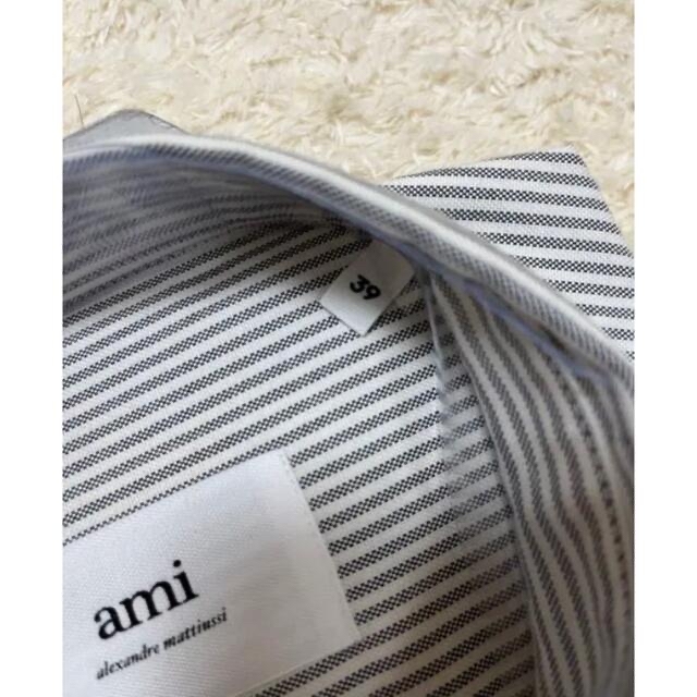 大人気✴︎ami Paris ストライプボタンダウンシャツ✳︎タグ付き新品未使用