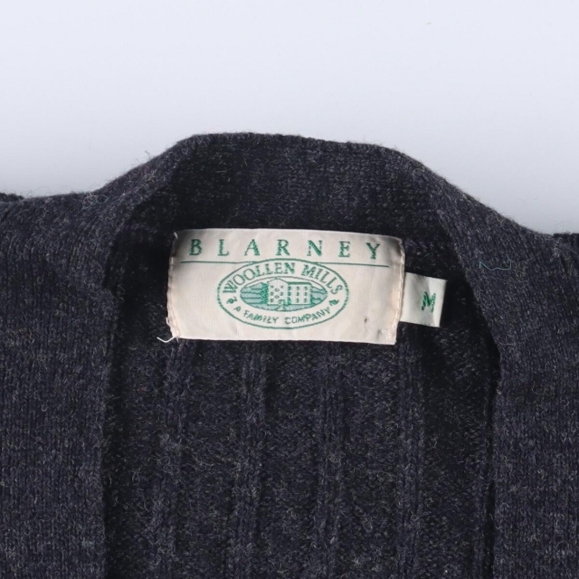 古着 BLARNEY WOOLLEN MILLS ウールニットカーディガン メンズL