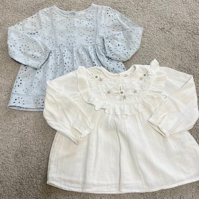 ZARA KIDS(ザラキッズ)のzarababy ザラベビー ブラウス2枚セット 104cm キッズ/ベビー/マタニティのキッズ服女の子用(90cm~)(ブラウス)の商品写真