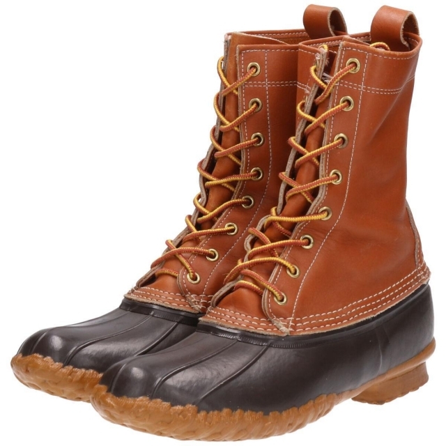 クリスマスファッション 知り合え 6ホール L.L.Bean USA製 ビーンブーツ レディース 茶系 女性用