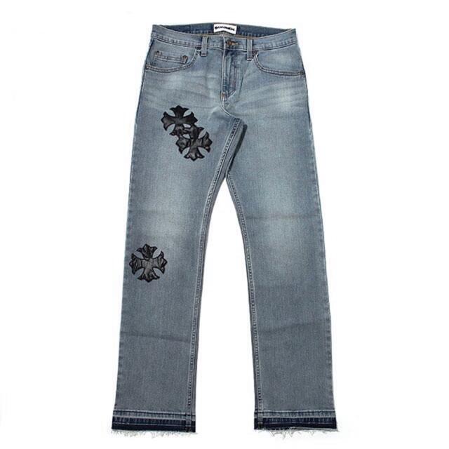 BYROWEN byrowen クロスパッチデニム パンツ | elcriterio.com.ar