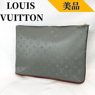 ルイヴィトン(LOUIS VUITTON)の【美品】ルイヴィトン モノグラムチタニウム ポシェットコスモス クラッチバッグ(クラッチバッグ)