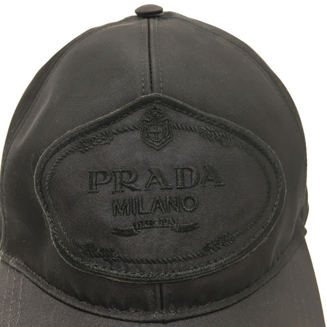 PRADA(プラダ)のプラダ PRADA カナパ/ロゴ 2HC143 ファッション小物 ベースボール キャップ ナイロン ブラック レディースの帽子(キャップ)の商品写真