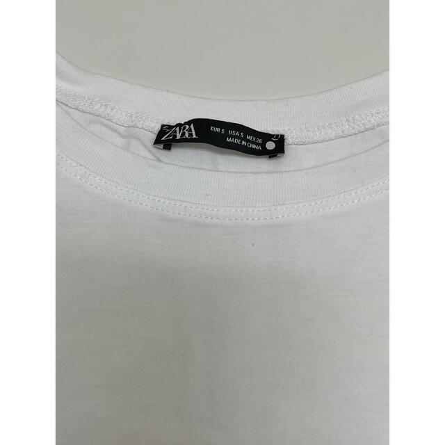 ZARA(ザラ)のザラ　Tシャツ　レース　ドット　シースルー　S M レディースのトップス(Tシャツ(半袖/袖なし))の商品写真