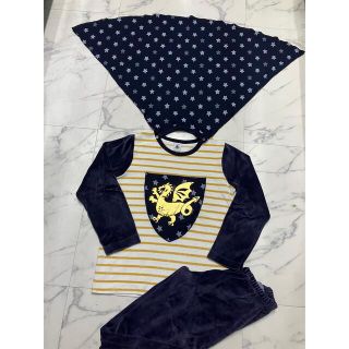 プチバトー(PETIT BATEAU)のプチバトー　パジャマ　ベロア　取り外しマント付き　8ans 128cm(パジャマ)