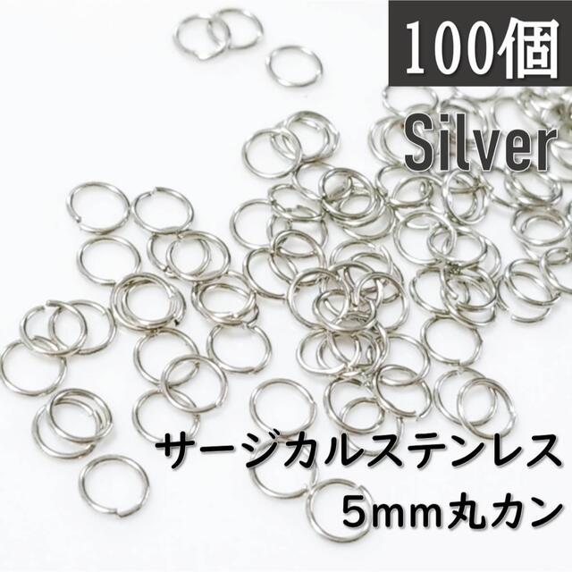 サージカルステンレス 5mm丸カン シルバーの通販 by mone |ラクマ