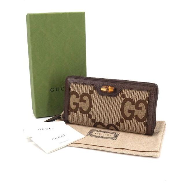 未使用 展示品 グッチ GUCCI ダイアナ ジャンボGG ウォレット ラウンド
