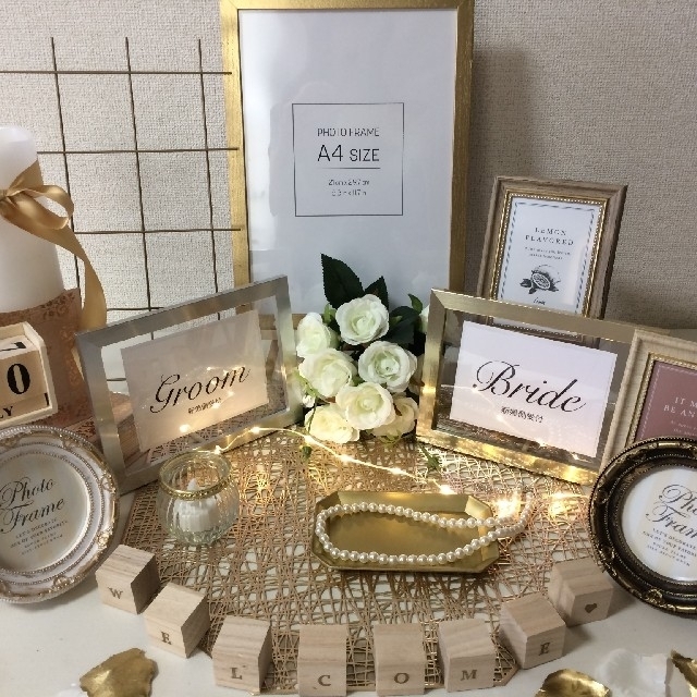 結婚式♡ウエルカムスペースまとめ売り♡　　ゴールド＆ホワイトカラー