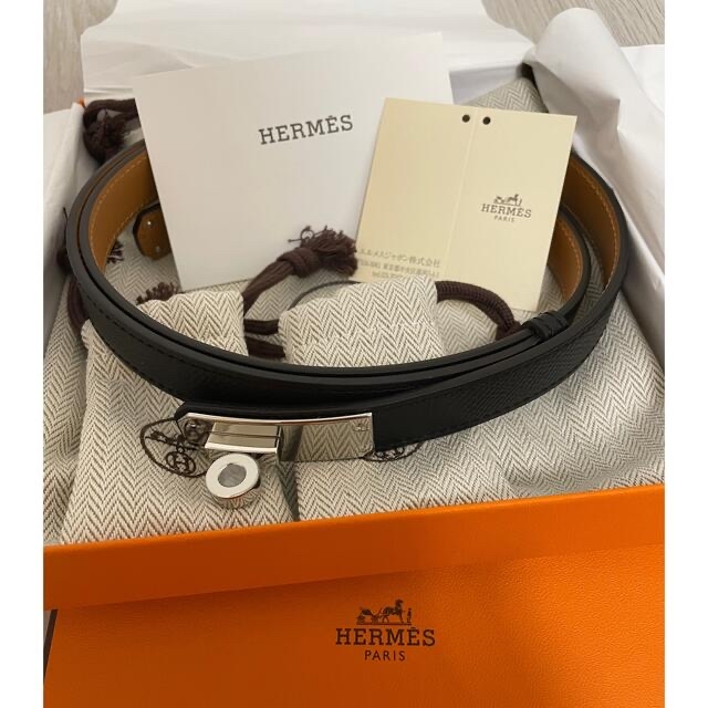 新しい Hermes 黒　ノワール　エルメス 最終値下げ⭐️新品　ケリーベルト　18 - ベルト