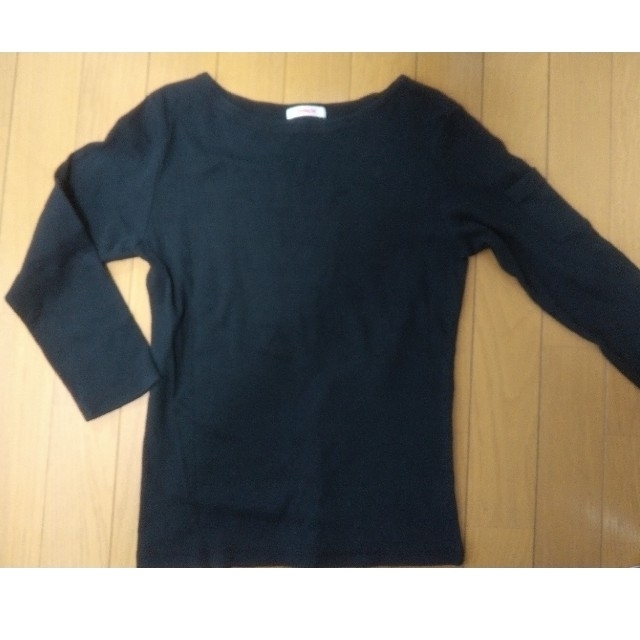 Tｼｬﾂ　7分袖　黒 キッズ/ベビー/マタニティのキッズ服女の子用(90cm~)(Tシャツ/カットソー)の商品写真