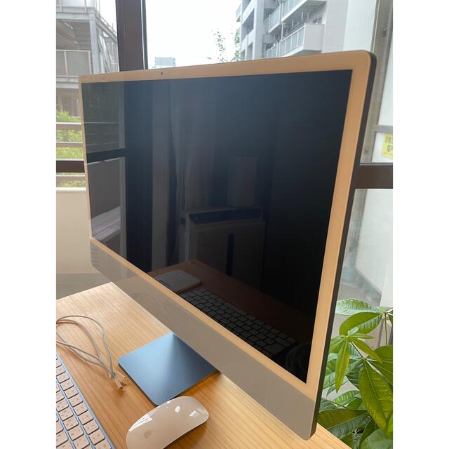 Mac (Apple)(マック)のiMac24 ブルー　4.5K Retina ディスプレイモデル スマホ/家電/カメラのPC/タブレット(デスクトップ型PC)の商品写真