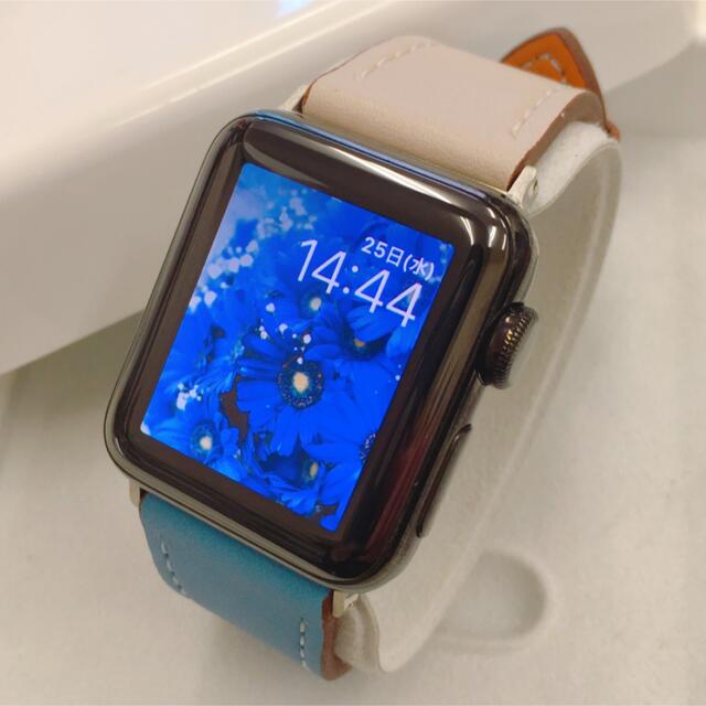 apple watch ブラックステンレス シリーズ2 38mm