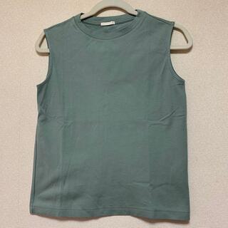 ジーユー(GU)のGU スムーススリーブレスT(ノースリーブ) グリーン(Tシャツ(半袖/袖なし))