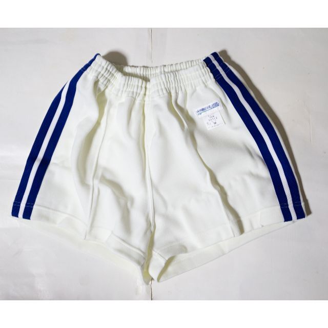 体操服☆スクールユニ ジャージ短パン 白×青2本線 M 新品未使用 体操服☆スクールユニ ジャージ短パン 白×青2本線 M 新品未使用