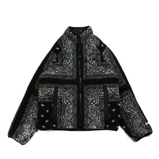 19FW Supreme Bandana Fleece Jacket 黒 S