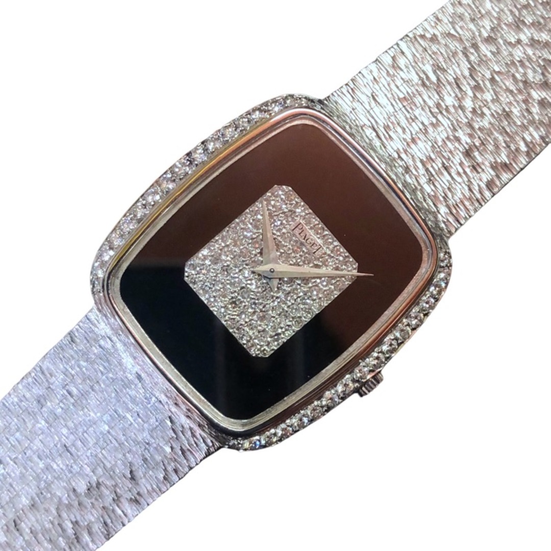 PIAGET(ピアジェ)のピアジェ PIAGET メンズウォッチ K18WG ダイヤモンド 9765A6 ブラック K18ホワイトゴールド 手巻き メンズ 腕時計 メンズの時計(その他)の商品写真