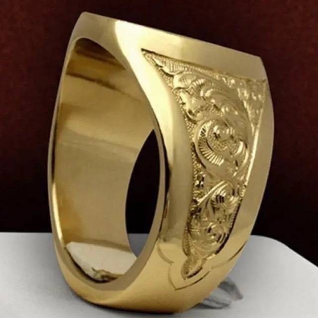 【SALE】リング メンズ アクセサリー ゴールド ライオン 金色 指輪 20号 レディースのアクセサリー(リング(指輪))の商品写真