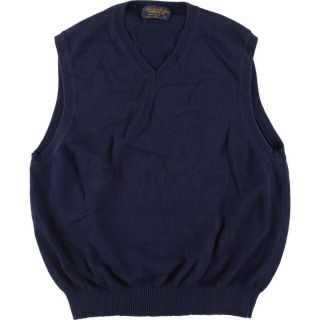 ブルックスブラザース(Brooks Brothers)の古着 ブルックスブラザーズ Brooks Brothers Vネック コットンニットベスト メンズL /eaa284849(ベスト)