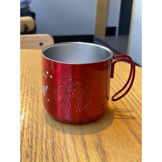 スターバックスコーヒー(Starbucks Coffee)のスターバックス　ホリデー2018 ステンレスマグレッド(グラス/カップ)