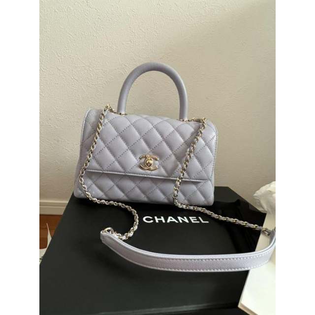 ハンドバッ CHANEL シャネル ココハンドル24cmショルダーバッグの通販