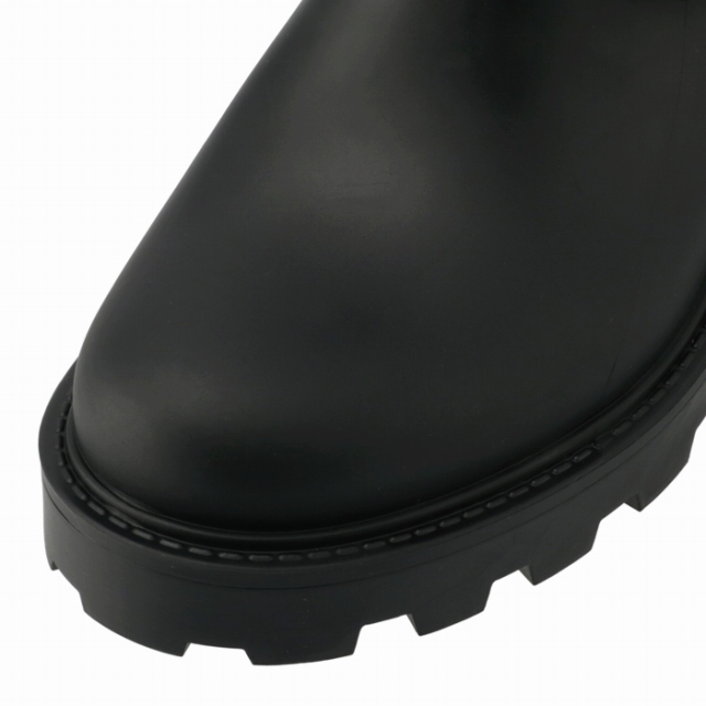 JIMMY CHOO(ジミーチュウ)のジミーチュウ JIMMY CHOO ロング レインブーツ YAEL FLAT JCロゴ YAELFLATTALL ZPX 0001 レディースの靴/シューズ(レインブーツ/長靴)の商品写真