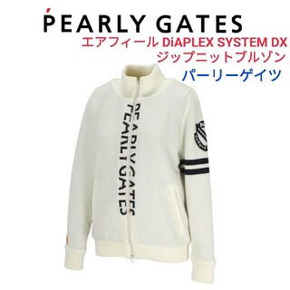 PEARLY GATES - PEARLY GATES☆ジップニットブルゾン白1マーク&ロナ