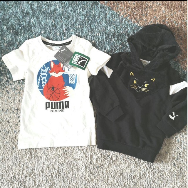 PUMA(プーマ)のPUMA　猫パーカー　キツネTシャツ キッズ/ベビー/マタニティのキッズ服男の子用(90cm~)(Tシャツ/カットソー)の商品写真