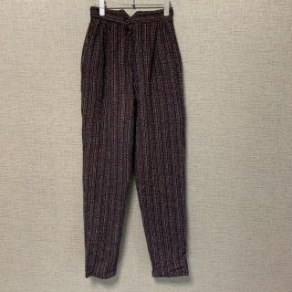 90s ビンテージ　アメリカ古着　ウールパンツ　柄パンツ　古着　used(カジュアルパンツ)