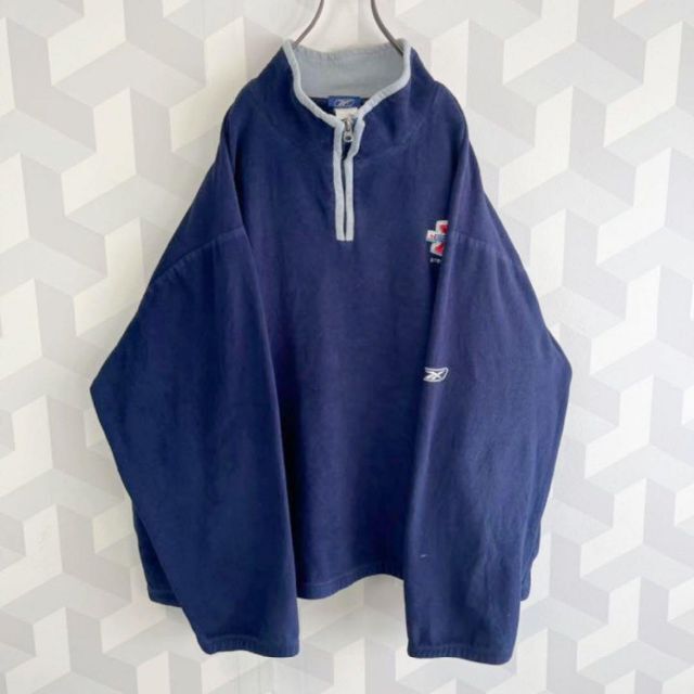 希少》 NFL パッカーズ☆ハーフジップフリース 2XL 刺繍ロゴ ブラック-