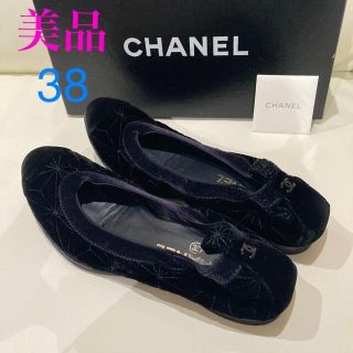 販売純正 CHANEL バレーシューズ 38 ハイヒール/パンプス