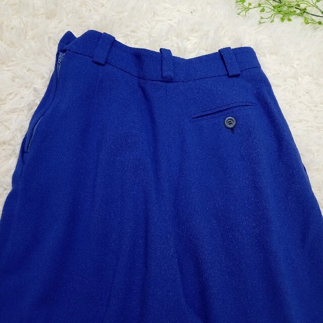 DONNAerre ドナエレ　パンツスーツ　イタリア製　ウール100％　青紫 レディースのフォーマル/ドレス(スーツ)の商品写真