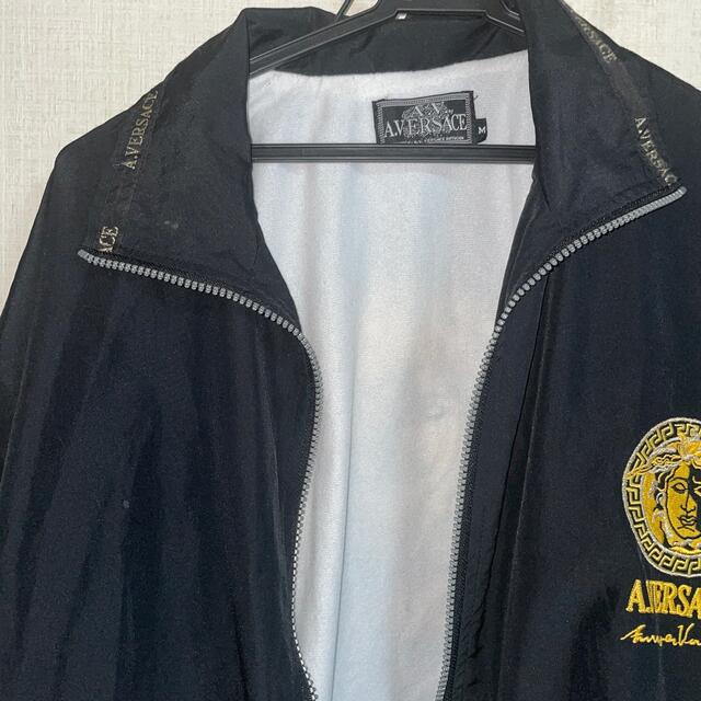 90s VERSACE CLASSIC/エンボス加工 コート/48/ブラック