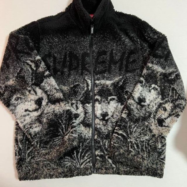 黒 M SUPREME Wolf Fleece Jacket