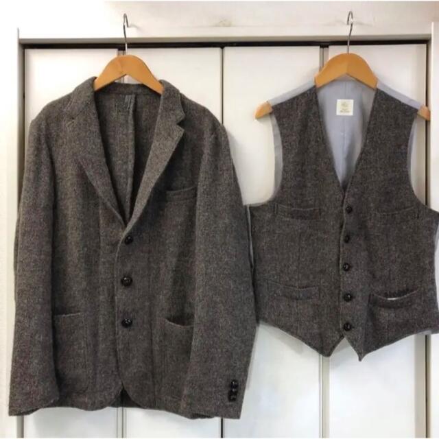 美品 RING JACKET 起毛ウールジャケット ベスト 2点セット(46)