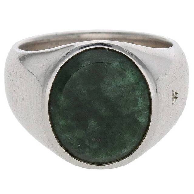 トムウッド Oval Green Marble オーバルグリーンマーブルリング メンズ