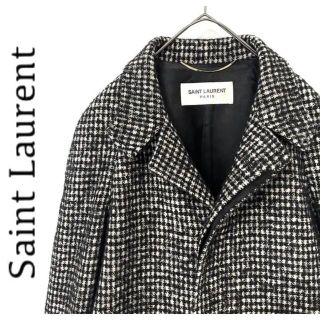 サンローラン(Saint Laurent)のSaint Laurent サンローラン　ロングコート  ツイード レディース(ロングコート)