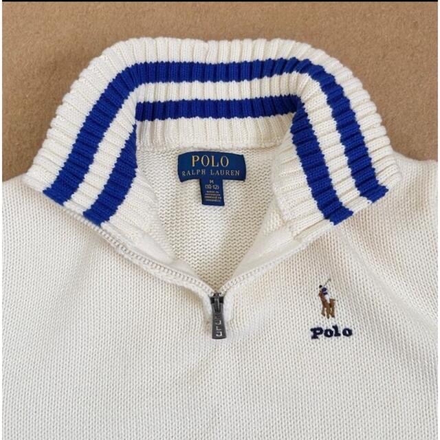 新品 現行タグ POLO ラルフローレン ケーブルニットハーフジップ ネイビー