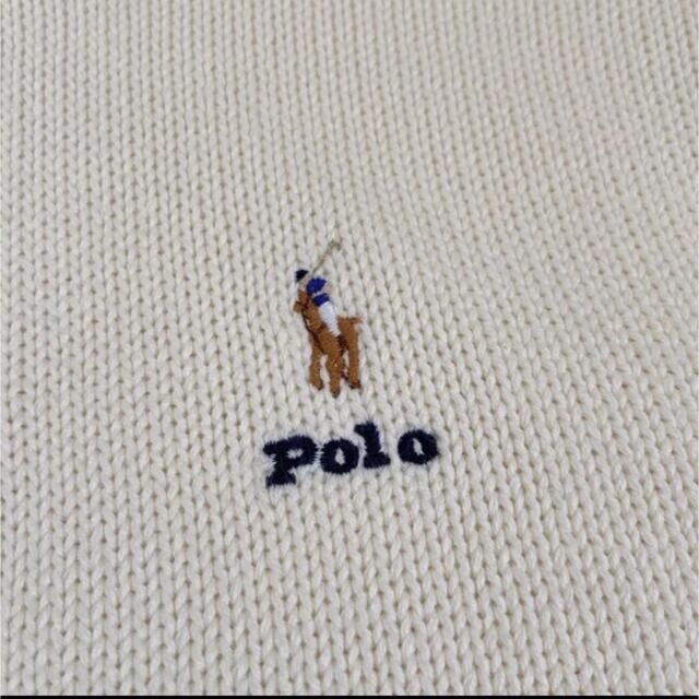 POLO RALPH LAUREN(ポロラルフローレン)のポロラルフローレン  ホワイト ハーフジップニット レディースのトップス(ニット/セーター)の商品写真