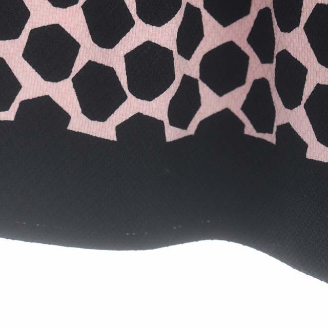 M'S GRACY(エムズグレイシー)のエムズグレイシー ドット フレアスカート 膝丈 タック 40 ピンク 黒 レディースのスカート(ひざ丈スカート)の商品写真