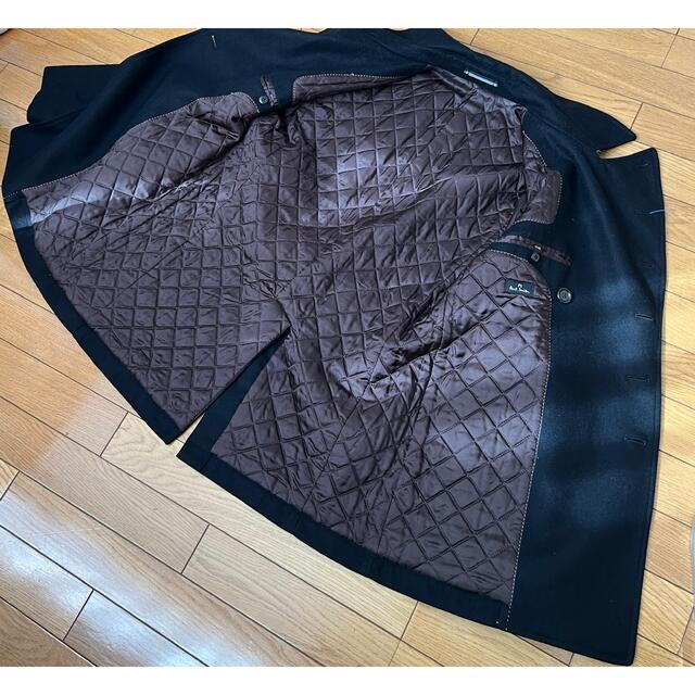 Paul Smith(ポールスミス)のポールスミス Paul Smith カシミヤ混 ピーコート Lサイズ ブラック メンズのジャケット/アウター(ピーコート)の商品写真