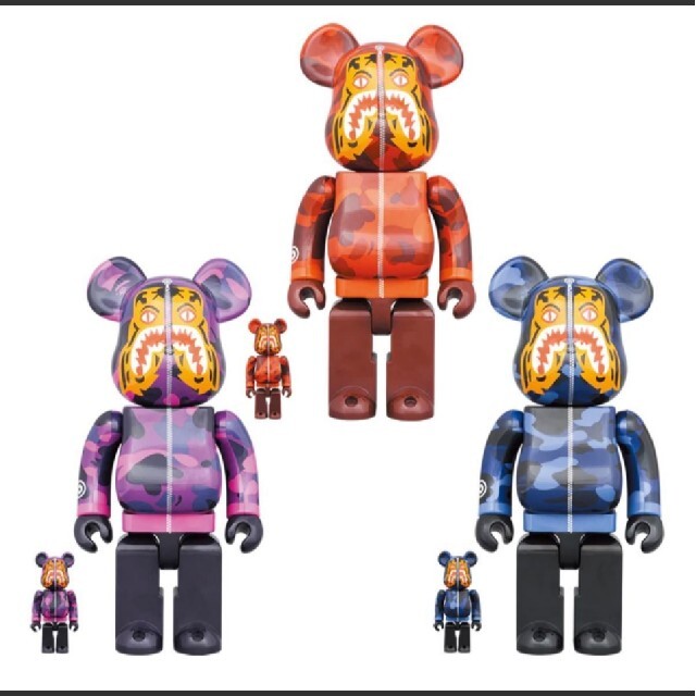 BE@RBRICK BAPE CAMO TIGER 100％ & 400％