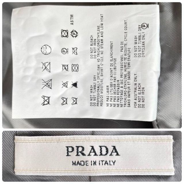 あくまで ◎最高級◎『PRADA』モヘヤ ファー ロングコート グレー
