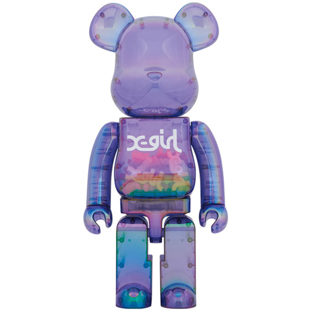 フィギュアBE@RBRICK X-girl CLEAR PURPLE 1000％