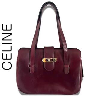 セリーヌ(celine)のceline セリーヌ　トリオンフ金具　トートバッグ　ボルドー　ワインレッド 鞄(ハンドバッグ)