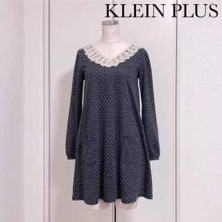 クランプリュス(KLEIN PLUS)のクランプリュス ドット ニット ワンピース(ミニワンピース)