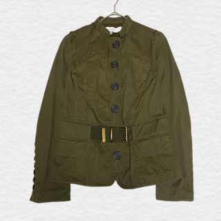 ザラ(ZARA)の【美品】ZARA  ミリタリージャケット カーキ(ミリタリージャケット)