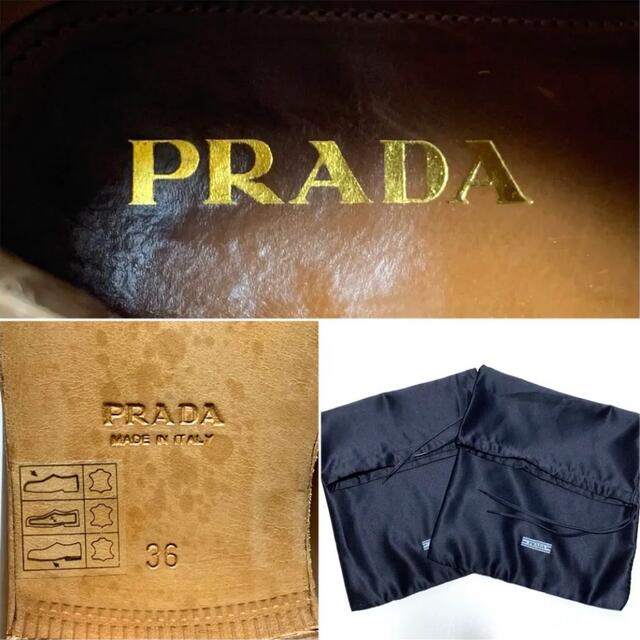 PRADA(プラダ)の☆良品 プラダ PRADA サイドゴアブーツ チェルシーブーツ 本革 イタリア製 レディースの靴/シューズ(ブーツ)の商品写真