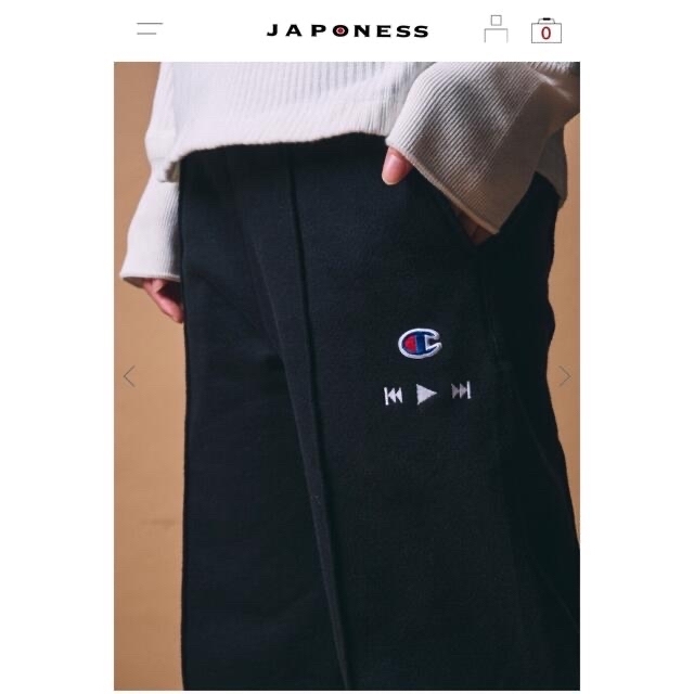 JAPONESS×m.uスウェットパンツ　黒 レディースのパンツ(カジュアルパンツ)の商品写真